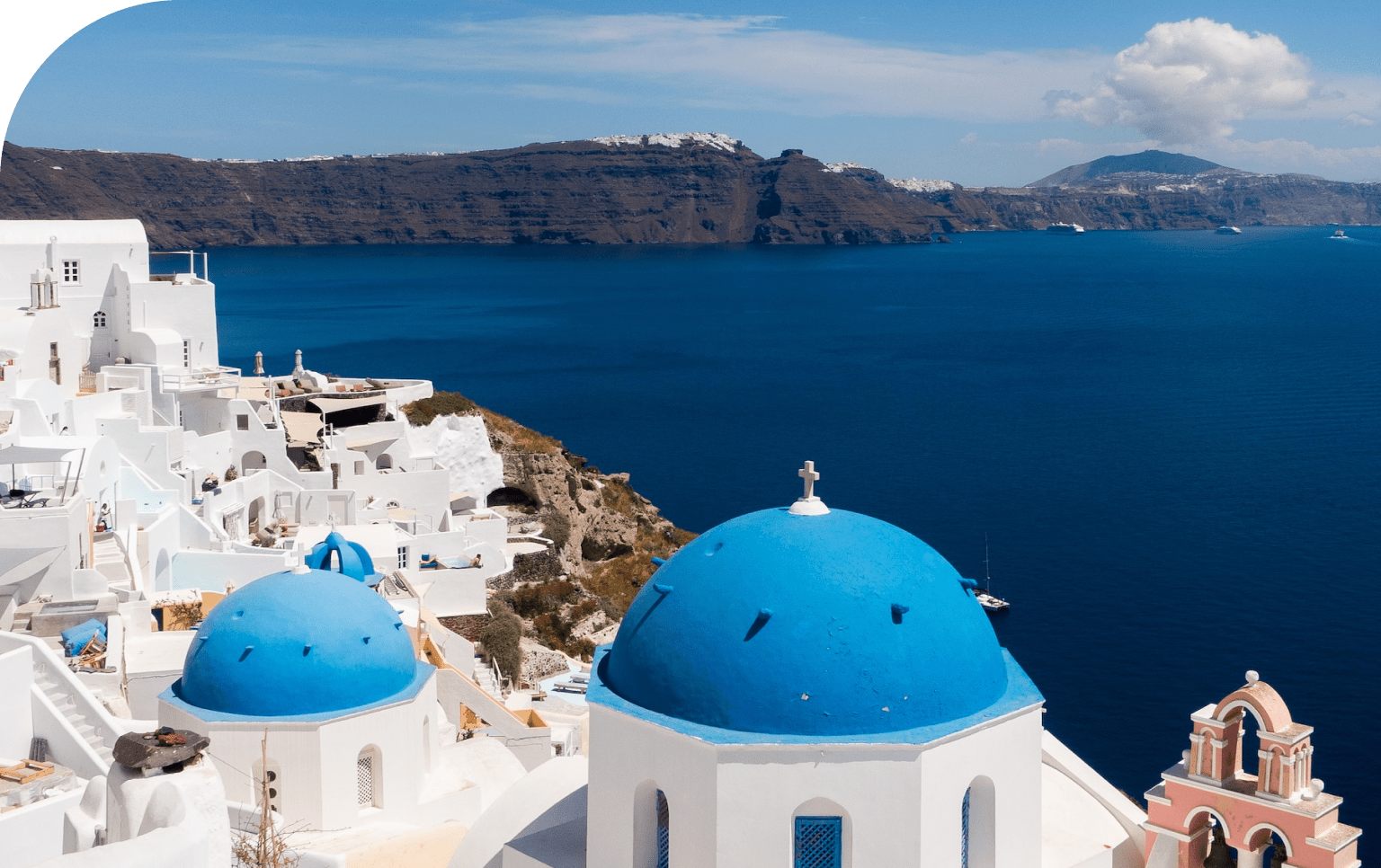 Greek island style landscape