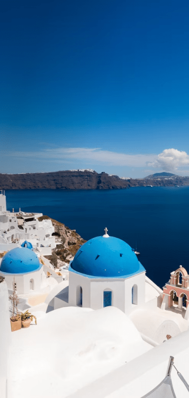 Greek island style landscape